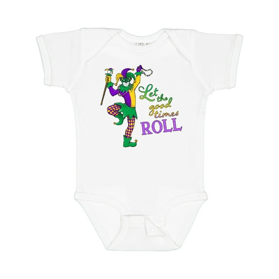 Inktastic Let the Good Times Roll Mardi Gras Jester Boys or Girls Baby Bodysuit