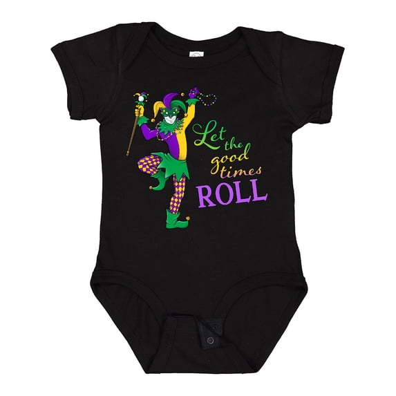 Inktastic Let the Good Times Roll Mardi Gras Jester Boys or Girls Baby Bodysuit