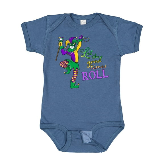 Inktastic Let the Good Times Roll Mardi Gras Jester Boys or Girls Baby Bodysuit