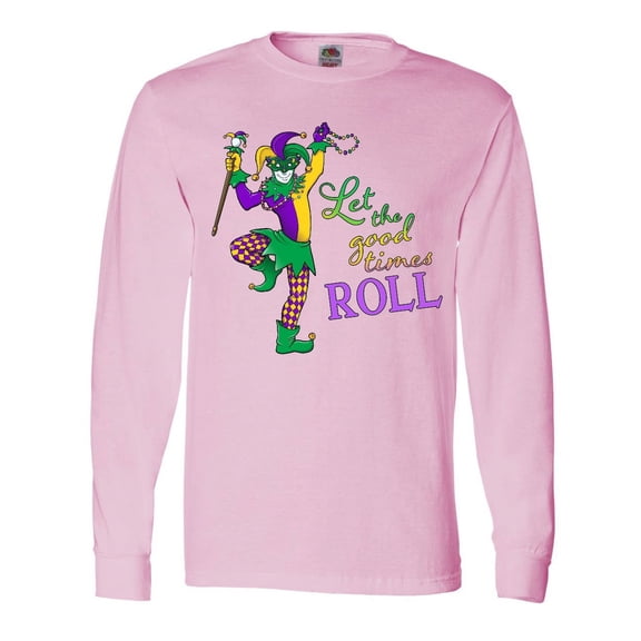 Inktastic Let the Good Times Roll Mardi Gras Jester Long Sleeve T-Shirt