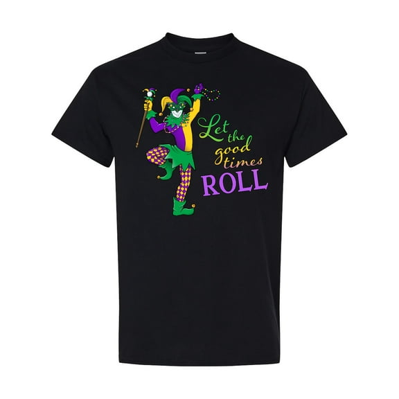 Inktastic Let the Good Times Roll Mardi Gras Jester T-Shirt