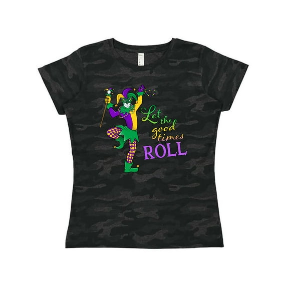 Inktastic Let the Good Times Roll Mardi Gras Jester Women's T-Shirt