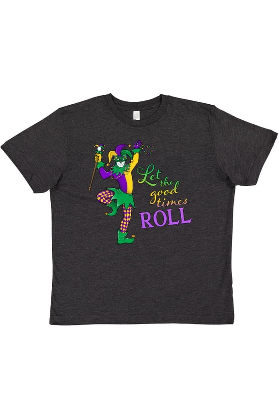 Let the Good Times Roll Mardi Gras Jester Youth T-Shirt