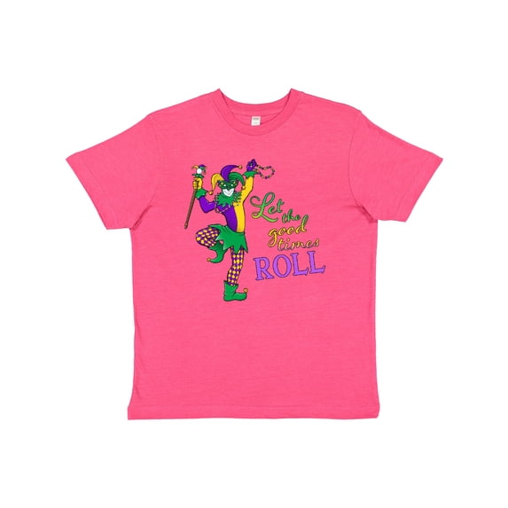 Inktastic Let the Good Times Roll Mardi Gras Jester Youth T-Shirt