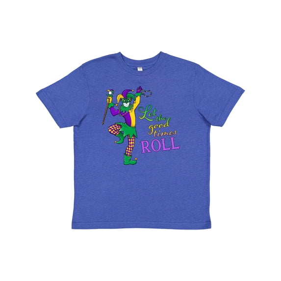 Inktastic Let the Good Times Roll Mardi Gras Jester Youth T-Shirt