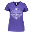thumbnail image 1 of Inktastic Let the Good Times Roll Mardi Gras Women's V-Neck T-Shirt, 1 of 5