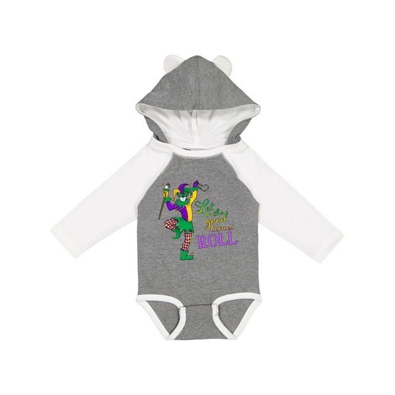 Inktastic Let the Good Times Roll mardi gras jester Boys or Girls Long Sleeve Baby Bodysuit