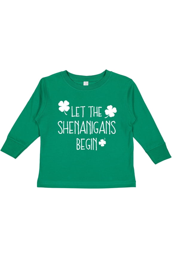 Let the Shenanigans Begin Boys or Girls Long Sleeve Toddler T-Shirt