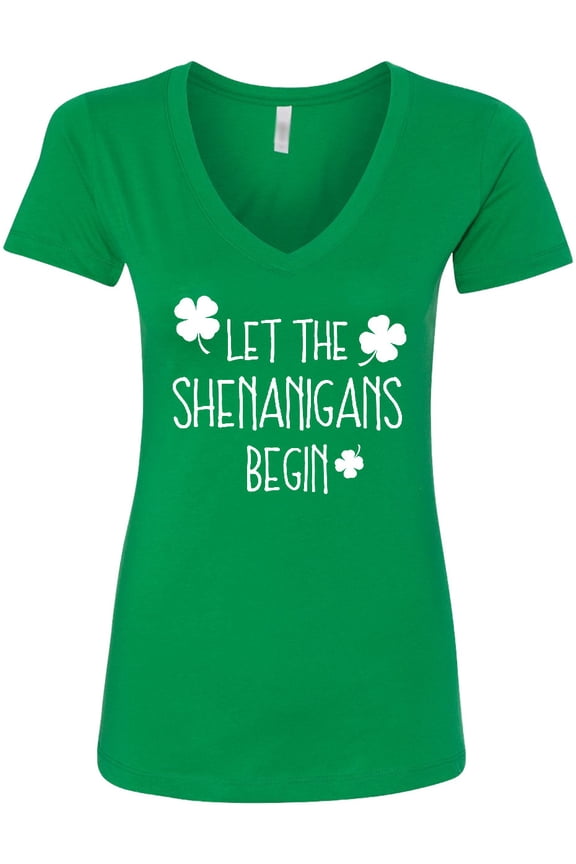 Let the Shenanigans Begin Women's V-Neck T-Shirt