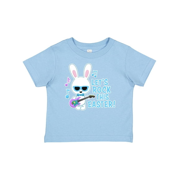 Inktastic Lets Rock This Easter with Bunny and Guitar Boys Baby T-Shirt