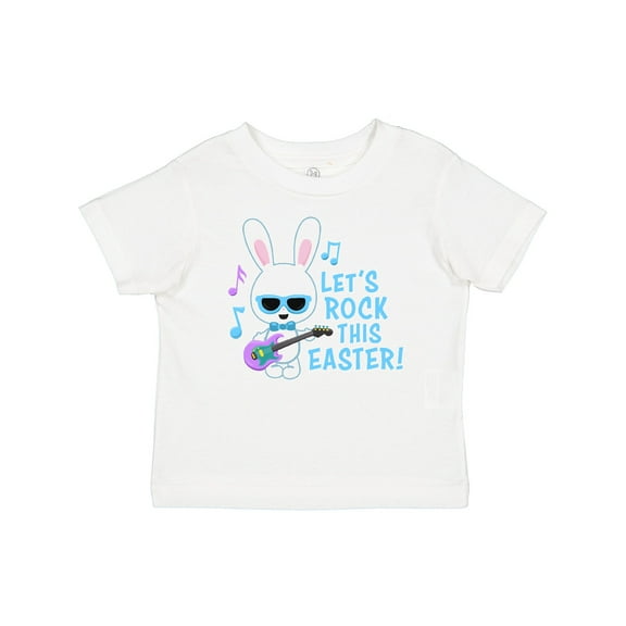 Inktastic Lets Rock This Easter with Bunny and Guitar Boys Baby T-Shirt