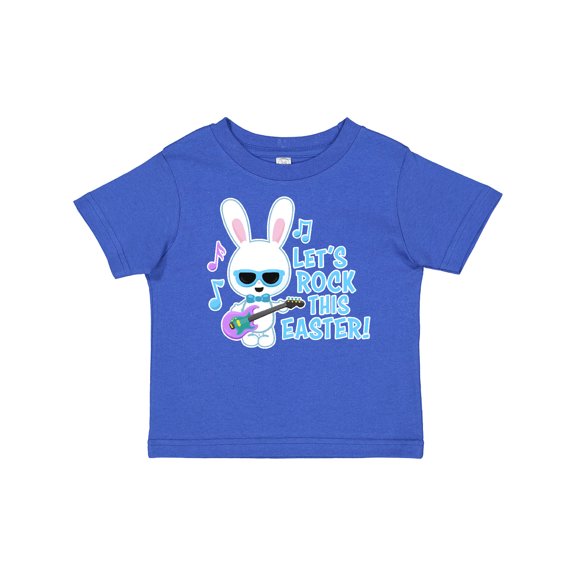 Inktastic Lets Rock This Easter with Bunny and Guitar Boys Baby T-Shirt