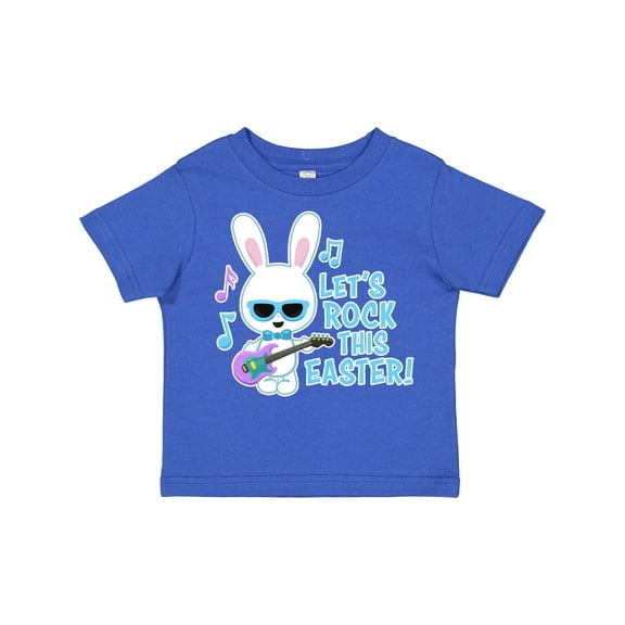 Inktastic Lets Rock This Easter with Bunny and Guitar Boys Toddler T-Shirt