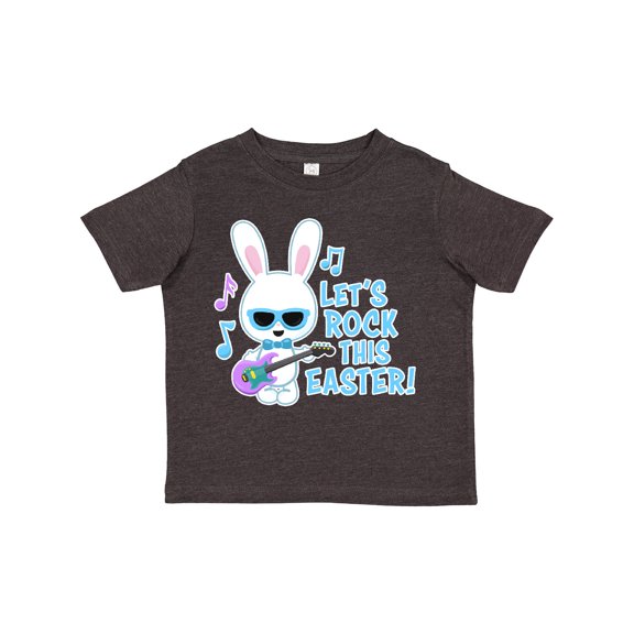Inktastic Lets Rock This Easter with Bunny and Guitar Boys Toddler T-Shirt