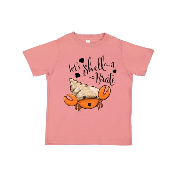 Inktastic Lets Shell-a-Brate- Cute Hermit Crab Boys or Girls Toddler T-Shirt