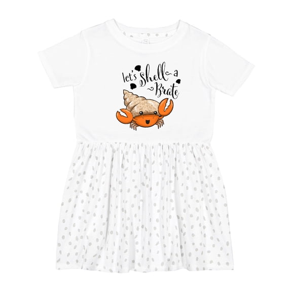 Inktastic Lets Shell-a-brate Cute Hermit Crab Girls Toddler Dress