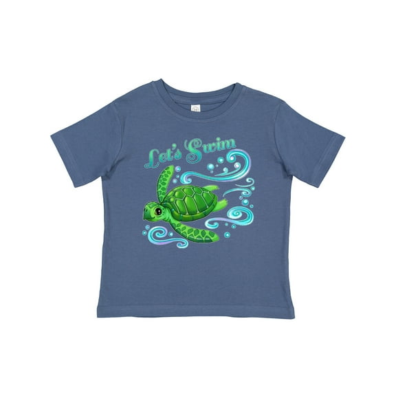 Inktastic Lets Swim Cute Sea Turtle Boys or Girls Baby T-Shirt