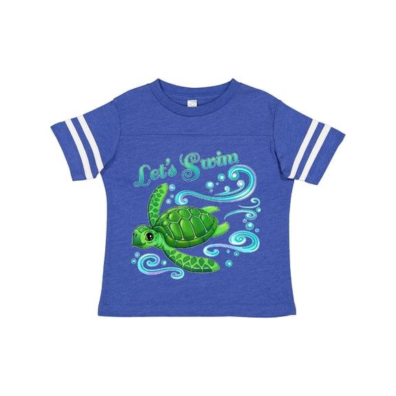 Inktastic Lets Swim- Cute Sea Turtle Boys or Girls Toddler T-Shirt