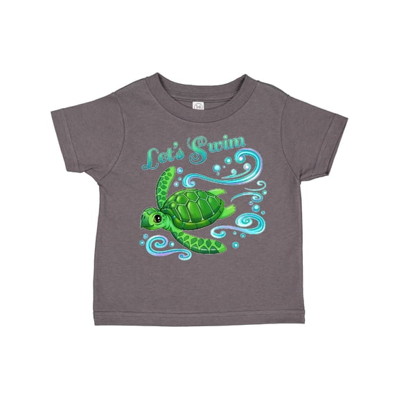 Inktastic Lets Swim- Cute Sea Turtle Boys or Girls Toddler T-Shirt