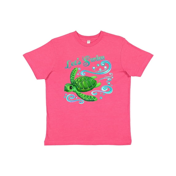 Inktastic Lets Swim Cute Sea Turtle Youth T-Shirt