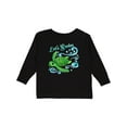 thumbnail image 1 of Inktastic Lets Swim- cute sea turtle Boys or Girls Long Sleeve Toddler T-Shirt, 1 of 5