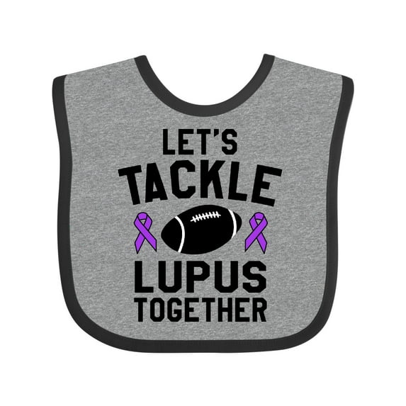 Inktastic Lets Tackle Lupus Together Boys or Girls Baby Bib