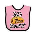 thumbnail image 1 of Inktastic Lets Taco Bout It Boys or Girls Baby Bib, 1 of 4