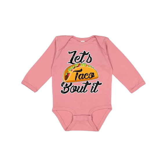 Inktastic Lets Taco Bout It Boys or Girls Long Sleeve Baby Bodysuit