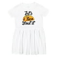thumbnail image 1 of Inktastic Lets Taco Bout It Girls Toddler Dress, 1 of 5