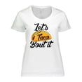 thumbnail image 1 of Inktastic Lets Taco Bout It Women's Plus Size T-Shirt, 1 of 5