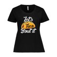 thumbnail image 1 of Inktastic Lets Taco Bout It Women's Plus Size T-Shirt, 1 of 5