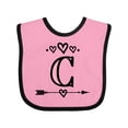 thumbnail image 1 of Inktastic Letter C Monogram Tribal Arrow Girls Baby Bib, 1 of 4