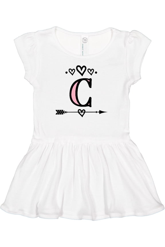 Letter C Monogram Tribal Arrow Girls Baby Dress