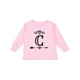thumbnail image 1 of Inktastic Letter C Monogram Tribal Arrow Girls Long Sleeve Toddler T-Shirt, 1 of 5