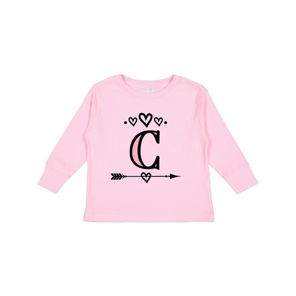 Inktastic Letter C Monogram Tribal Arrow Girls Long Sleeve Toddler T-Shirt
