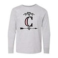 thumbnail image 1 of Inktastic Letter C Monogram Tribal Arrow Long Sleeve Youth T-Shirt, 1 of 5