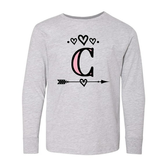 Inktastic Letter C Monogram Tribal Arrow Long Sleeve Youth T-Shirt