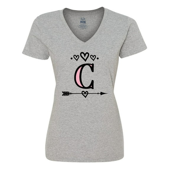 Inktastic Letter C Monogram Tribal Arrow Women's V-Neck T-Shirt