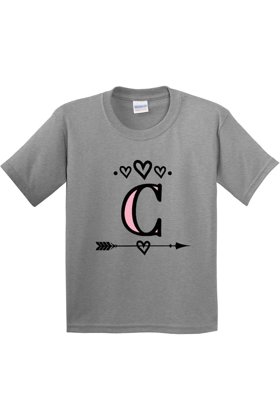 Letter C Monogram Tribal Arrow Youth T-Shirt