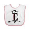 thumbnail image 1 of Inktastic Letter E Monogram Tribal Arrow Girls Baby Bib, 1 of 4
