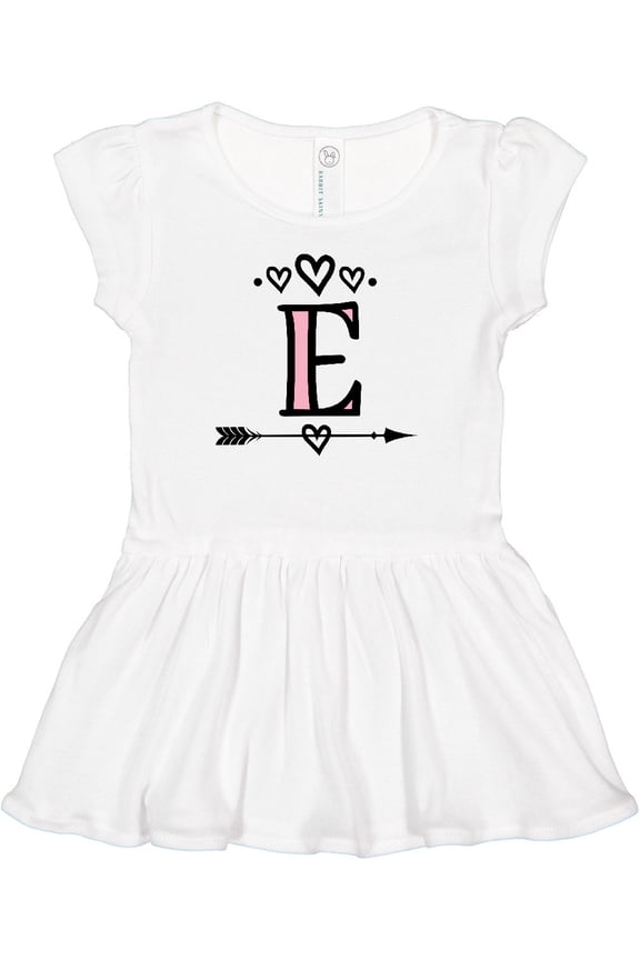 Letter E Monogram Tribal Arrow Girls Baby Dress