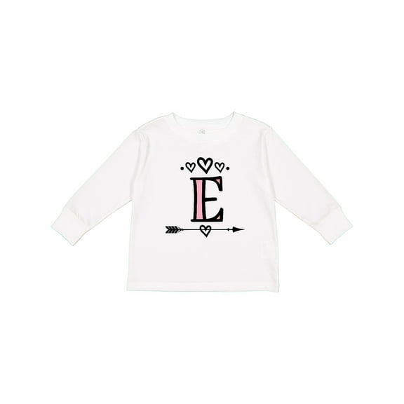 Inktastic Letter E Monogram Tribal Arrow Girls Long Sleeve Toddler T-Shirt