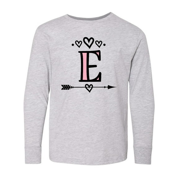 Inktastic Letter E Monogram Tribal Arrow Long Sleeve Youth T-Shirt