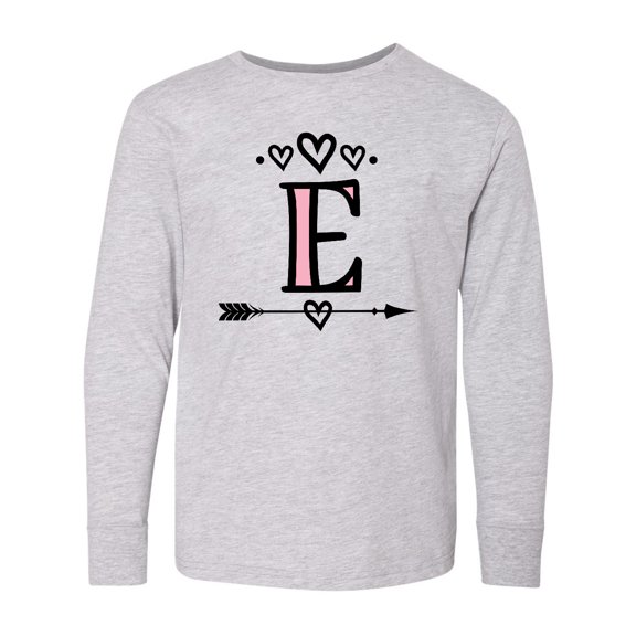 Inktastic Letter E Monogram Tribal Arrow Long Sleeve Youth T-Shirt