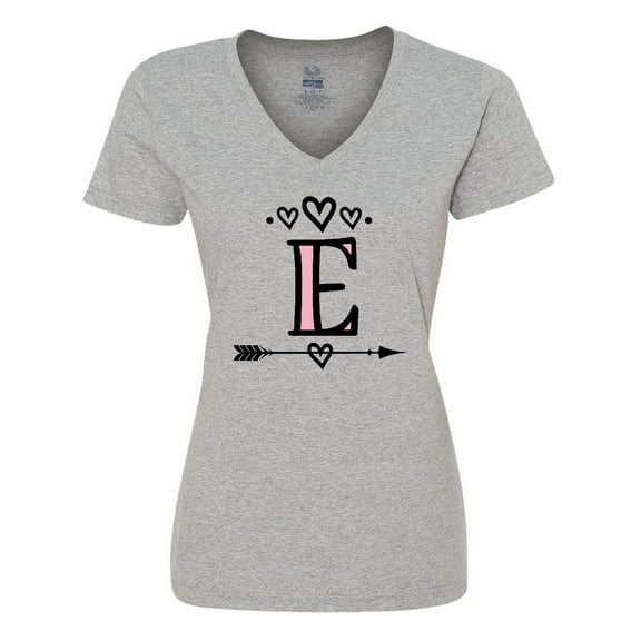 Inktastic Letter E Monogram Tribal Arrow Women's V-Neck T-Shirt
