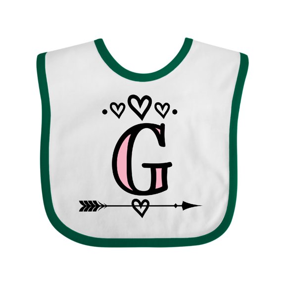 Inktastic Letter G Monogram Tribal Arrow Girls Baby Bib