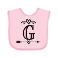 thumbnail image 1 of Inktastic Letter G Monogram Tribal Arrow Girls Baby Bib, 1 of 4