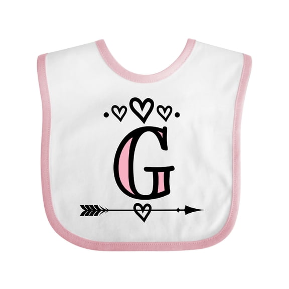Inktastic Letter G Monogram Tribal Arrow Girls Baby Bib