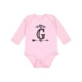 thumbnail image 1 of Inktastic Letter G Monogram Tribal Arrow Girls Long Sleeve Baby Bodysuit, 1 of 5