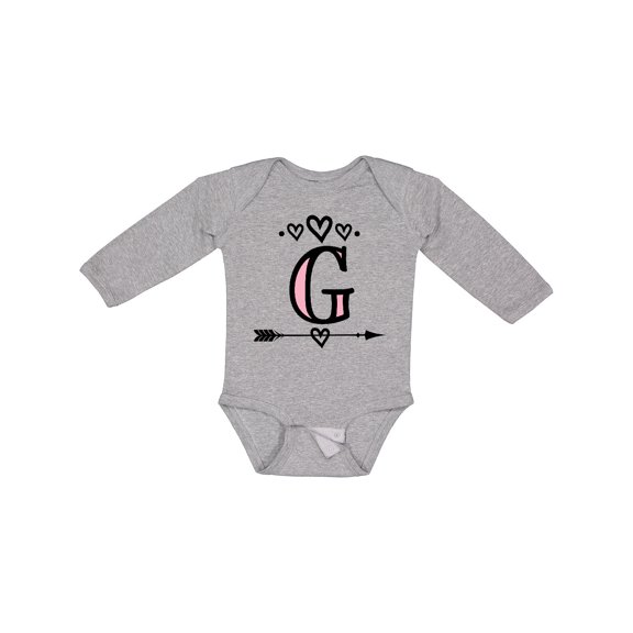 Inktastic Letter G Monogram Tribal Arrow Girls Long Sleeve Baby Bodysuit